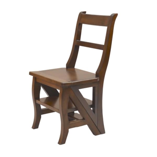 Carolina Chair & Table Co Chestnut Folding Library Ladder Chair 1617-NC - main